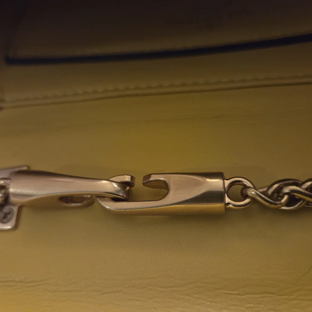 Gold Evening Crossbody Bag with Chain Strap - Picture 16 of 16